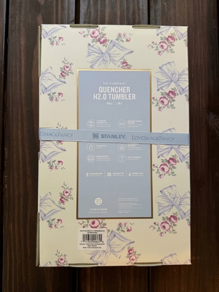 Stanley x LoveShackFancy Rosa Beaux Blue 20 oz Quencher Tumbler