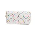 Louis Vuitton White Multicolore Zippy Wallet with Box