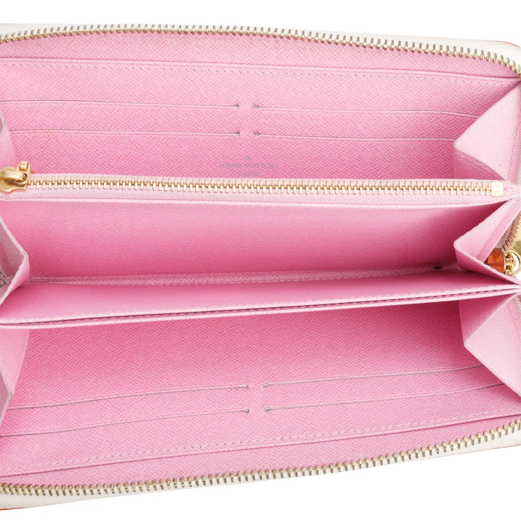 Louis Vuitton White Multicolore Zippy Wallet with Box