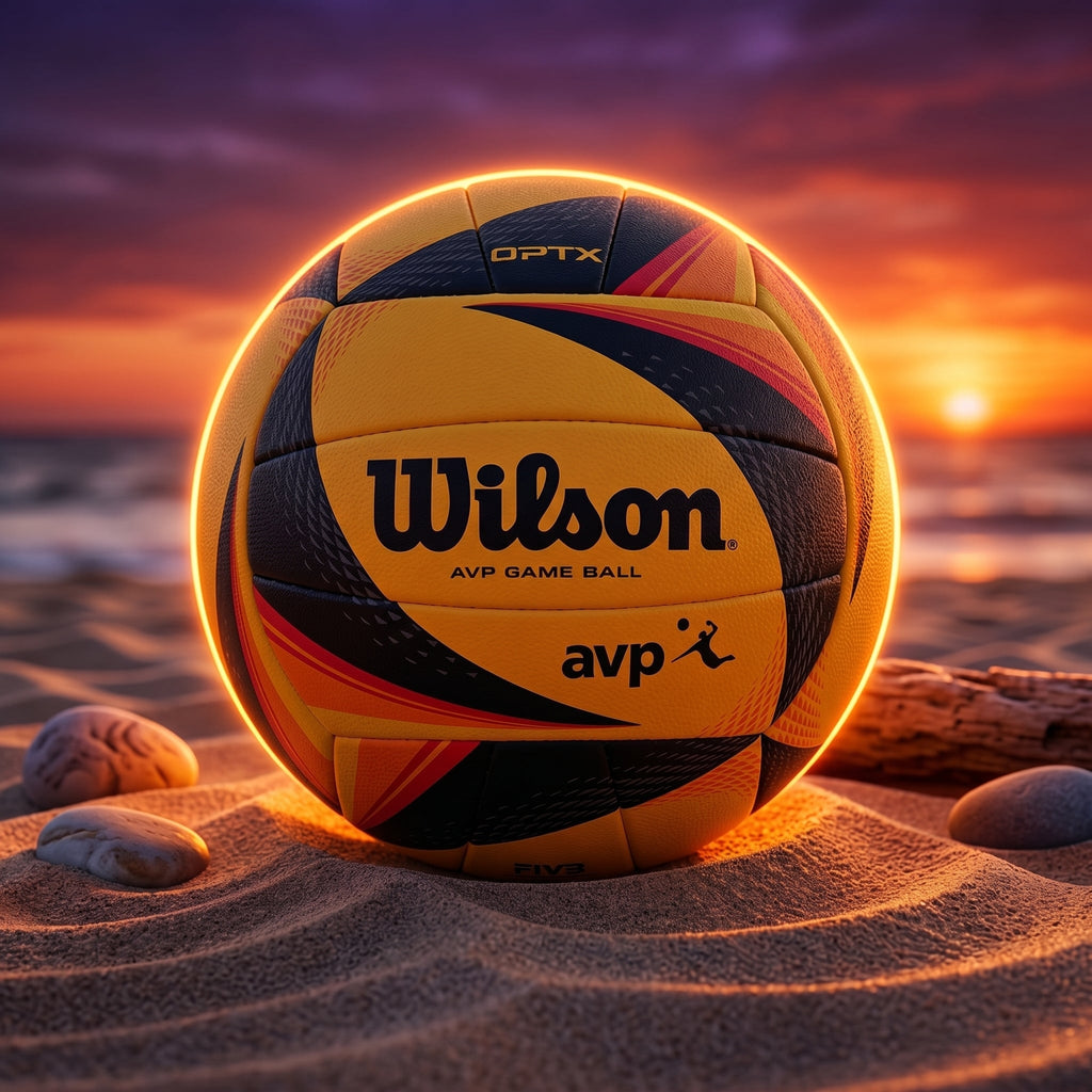 Wilson AVP OPTX Official Beach Volleyball Tour Match Game Ball Black Yellow
