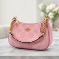 Coach Teri Shoulder Bag in Signature Canvas Powder Pink CAL51 NWT