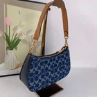 Coach Teri Shoulder Bag Signature Denim CAF82 | Denim/Natural