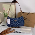 Coach Teri Shoulder Bag Signature Denim CAF82 | Denim/Natural